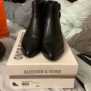 Short leather booties size 8